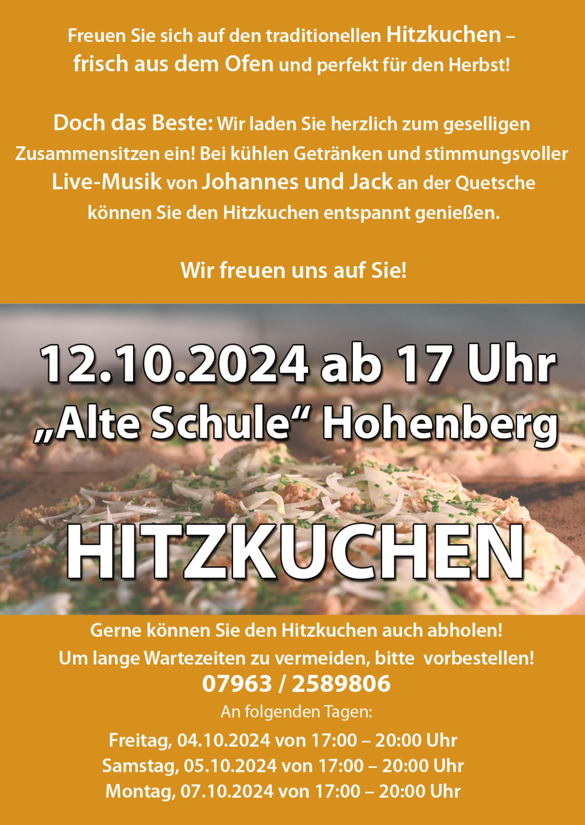 flyer hitzkuchenverkauf